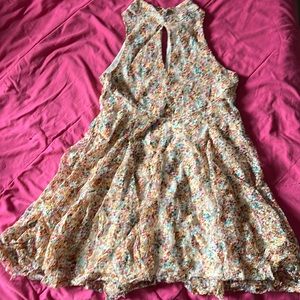 High neck floral dress